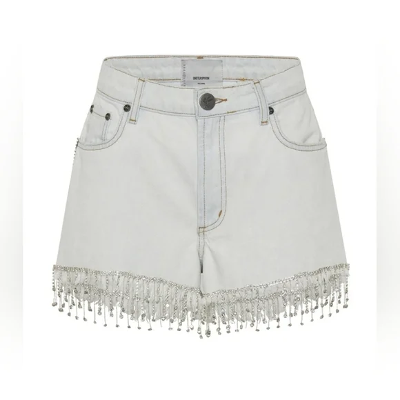 One Teaspoon, Razzle Dazzle Truckers Mid Waist Shorts,Bel Air Blue, Size 29, NWT